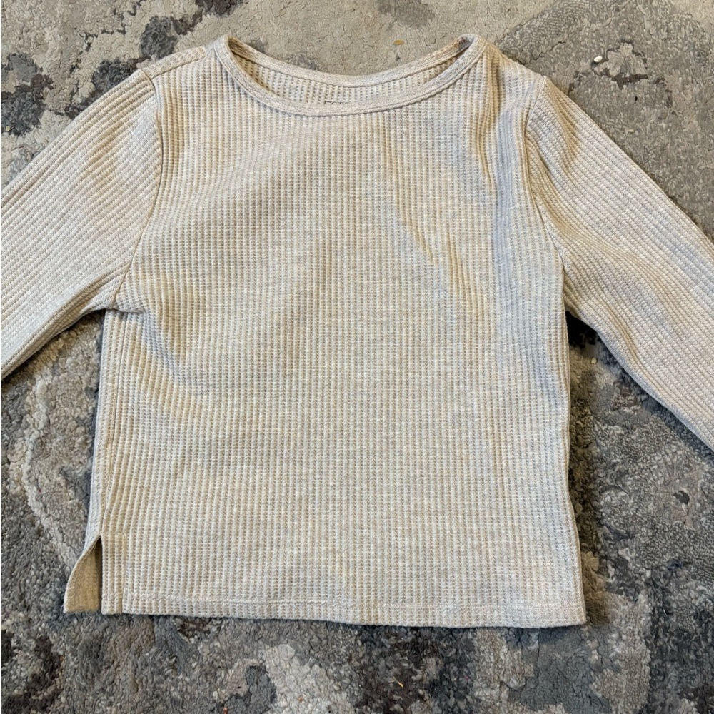 PacSun Cream Long Sleeve Tee